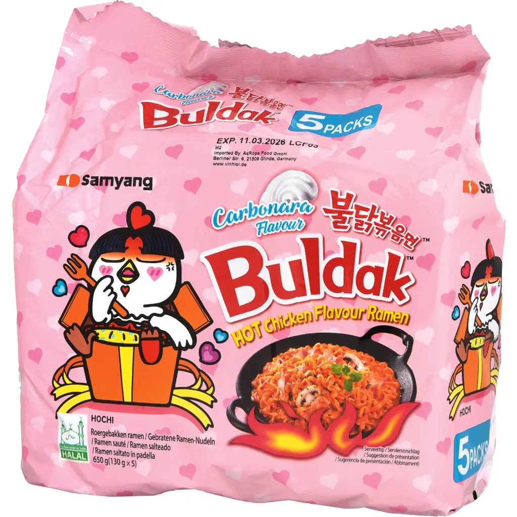 Buldak hot chicken Carbonara 5 Packs