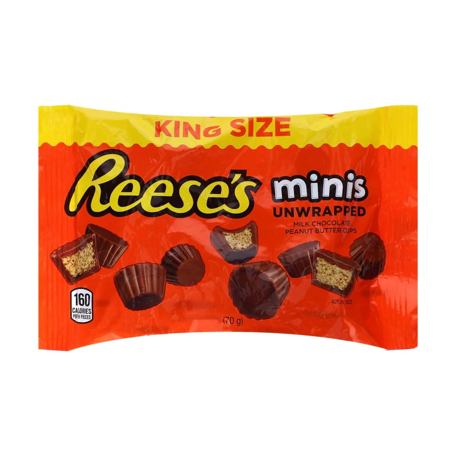 Reeses minis unwrapped